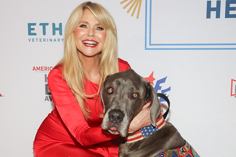 LEFT: Christie Brinkley and last year’s Hero Dog winner, Maverick GETTY IMAGES