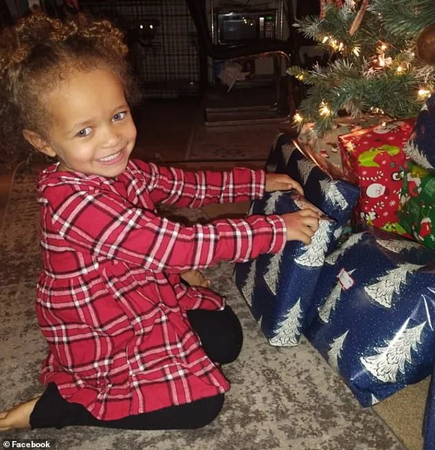 Kingsley Wright, 3, was tragically killed in a vicious dog attack last Friday while staying at her father's Ohio apartment 'for the first time ever' to celebrate the holidays