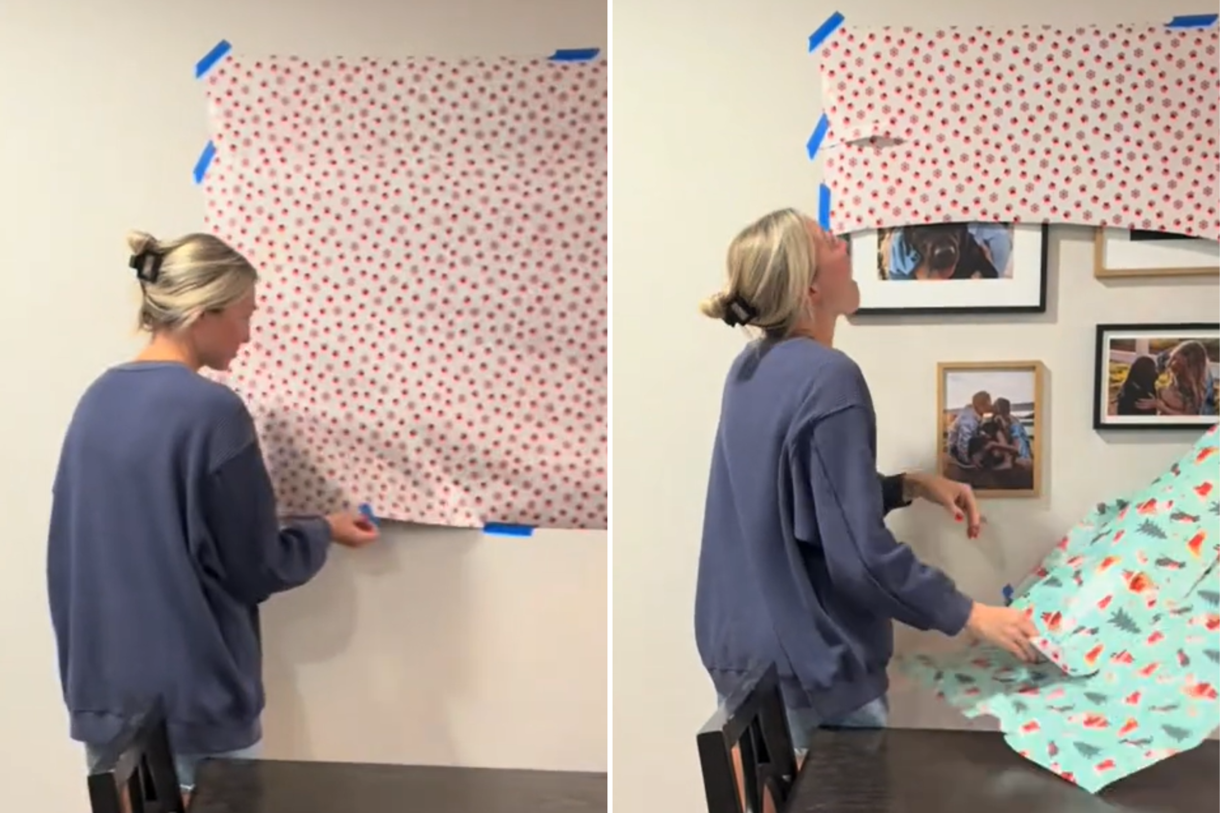 Woman unveils gallery wall