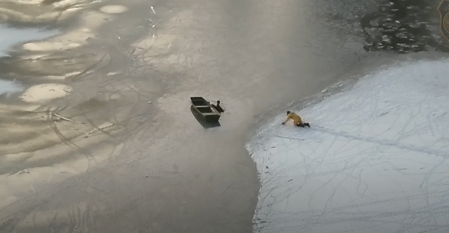 Man, dog rescued after falling through ice on Wellesley lake